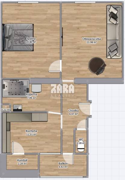 Dipozícia 2-izbovy tehlovy byt Letná.JPG