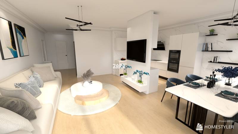 Vizualizácia (1)obývacia izba + kuchyňa_ul. Lesnícka_ZARA reality
