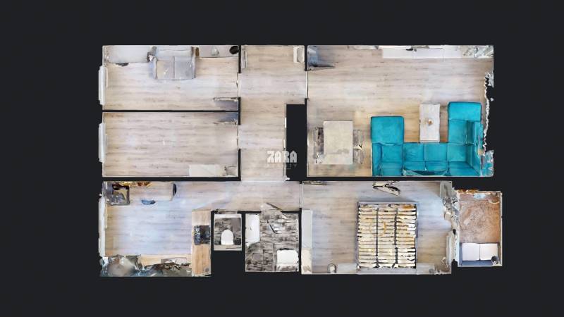 KVP - Starozagorska.ZARIADENÝ veľmi pekný 4 izb.byt, 83 m², loggia. 