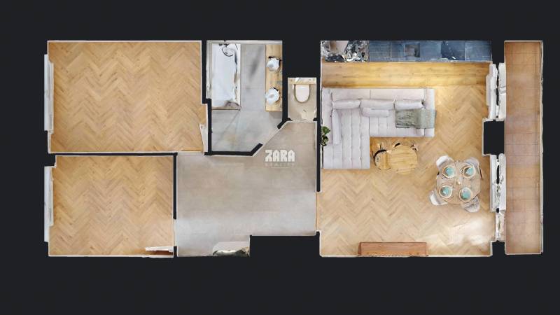 FURČA - BUZULUCKÁ, 3 izb. byt po novej REKONŠTRUKCII, 73 m2 + loggia
