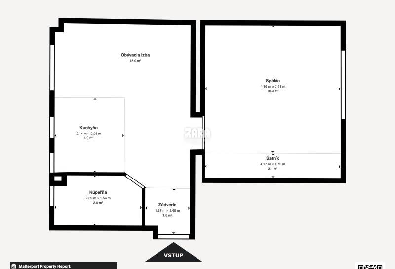 SEVER ul.Letná, ZARIADENÝ 2 izbový TEHLOVÝ BYT, 56 m²