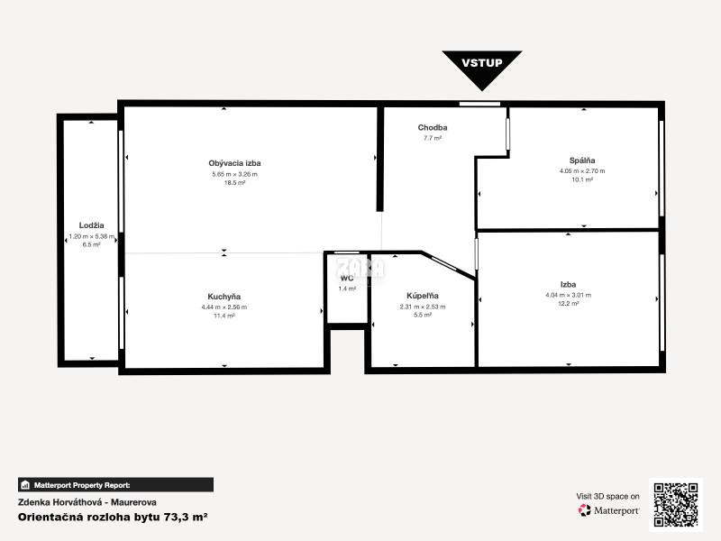 FURČA - MAUREROVA, ZARIADENÝ PEKNÝ 3 izbový byt po KR. 68 m2 + loggia.
