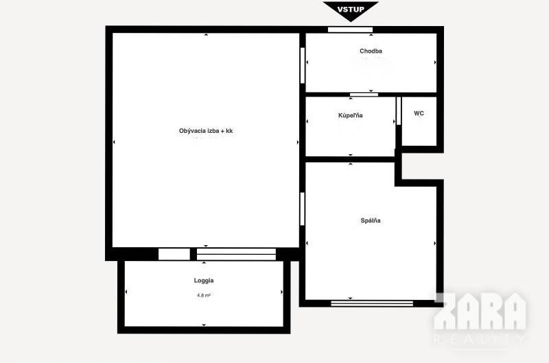 KVP - HEMERKOVA, MODERNÝ, ZARIADENÝ ŠTÝLOVÝ 1,5 izb. byt + loggia.