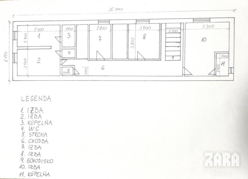 Pôdorys PODKROVIE