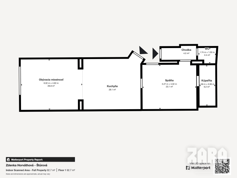 Štúrová - Košice -JUH, lukratívny 3. i. priestor  - 93 m2. Centrum 