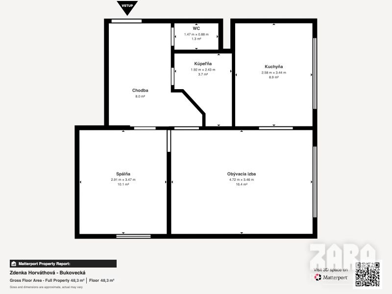 BUKOVECKÁ: 2 izbový byt ul., 50 m2 kompletná rekonštrukcia